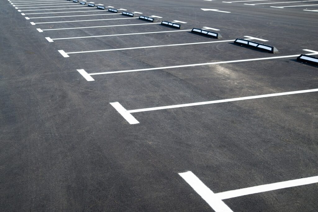 Opmåling af parkeringsareal før markering